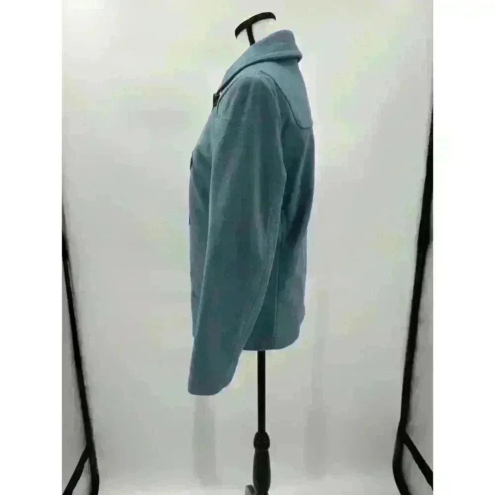 Gap Women's 60's Inspired‎ Blue Toggle Button Coat w/ Inner Zipper Coat Sz Small